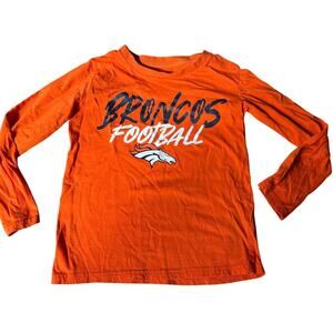 Youth Denver Bronco's Long Sleeve Tee, Small/8, Orange, NFL, Football, Cotton